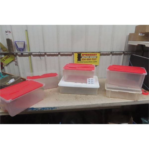 6 Storage Tubs with Lids 