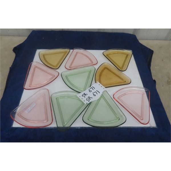 Set of 10 Depression Pie Plates