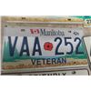 Image 2 : Manitoba License Plates including Veterans + Sample
