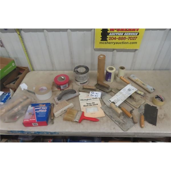 Trowels, Scraper, Brush, Tapes, Joint Lathe