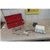 Image 1 : Metal Tool Box, Odds n Ends of Wrenches, Tap + Dies