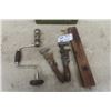 Image 2 : Metal Military  Ammo Box,  Old Pipe Wrench, Brass Level