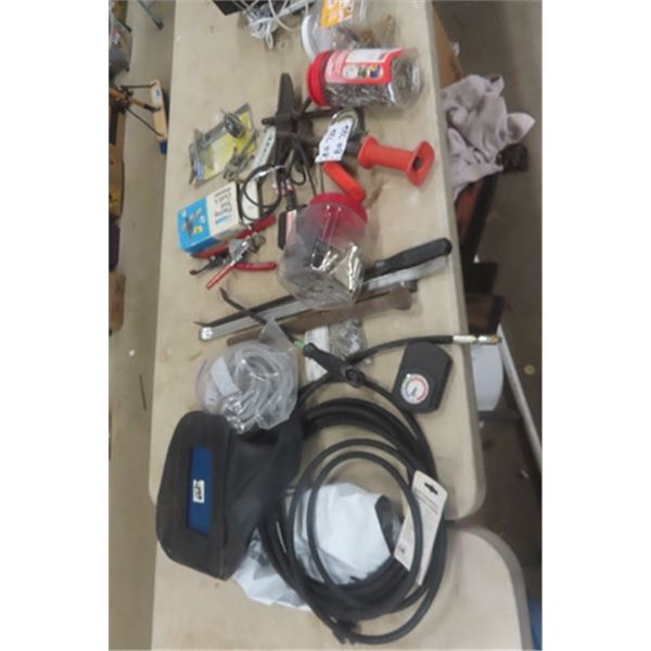 Odds n Ends of Tools, Flaring Tool, Gear Puller, Pry Bars, Propane Case, Sand Blast Mask plus more