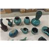 Image 2 : 12 + 1 Pieces of Blue Mountain Pottery ; Vases, Jugs, Ashtrays, Creamers, Plus more 