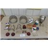 Image 1 : Lot of Assorted 50's Chevy Parts ; Headlight Bezels,  Tail Light Chrome, Filler Cap, Filter, Lenses,