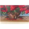 Image 8 : Framed Needle Point of Flowers + Vase