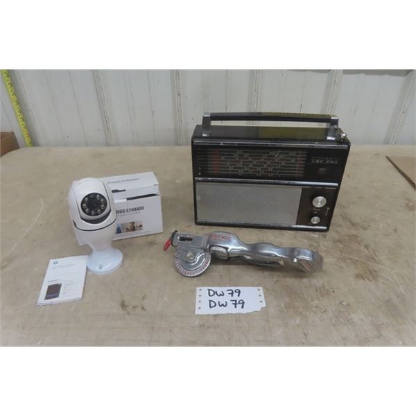 Cloud Storage Intelligent Camera, Dymo Mite Labeler, VEF 204 Shortwave Radio