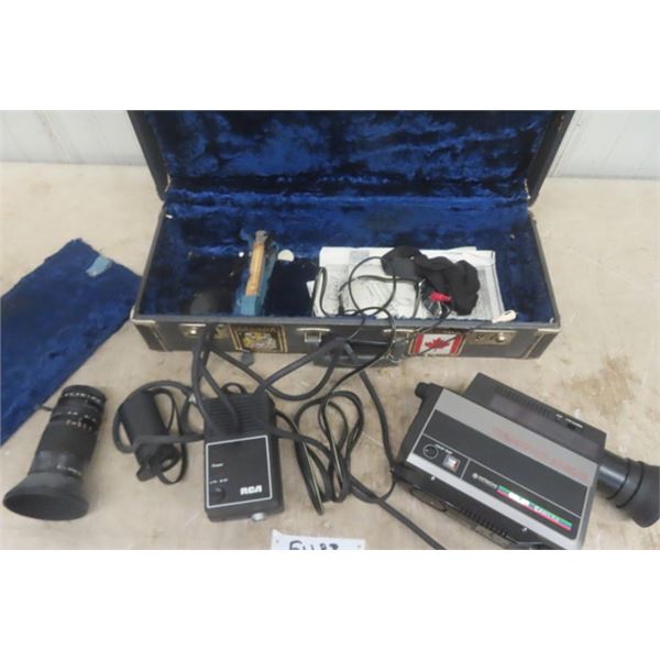 Hitachi Color Camera Model GP-4DU with Zoom Lens in Hard Case