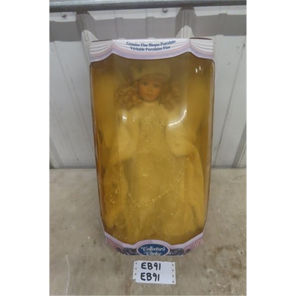 Collectors Choice Fine Bisque 17"  Porcelain Doll New in Box