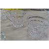 Image 8 : Lead Crystal Bowls, Serving Trays, Sugar + Cream Pair, Candle Holder