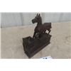 Image 2 : Cast Iron Trick Pony Bank 1885 - 7" Long 