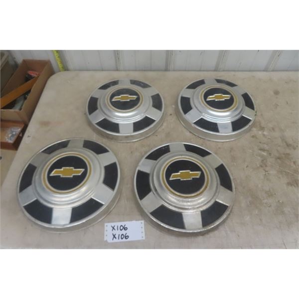 Set of 4 Chevy Truck Hub Caps -12" Wide 