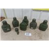 Image 1 : Lot of 6 Military Plastic  + Aluminum Canteens - Made in Canada ' Dew' 