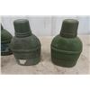 Image 2 : Lot of 6 Military Plastic  + Aluminum Canteens - Made in Canada ' Dew' 