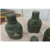 Image 3 : Lot of 6 Military Plastic  + Aluminum Canteens - Made in Canada ' Dew' 