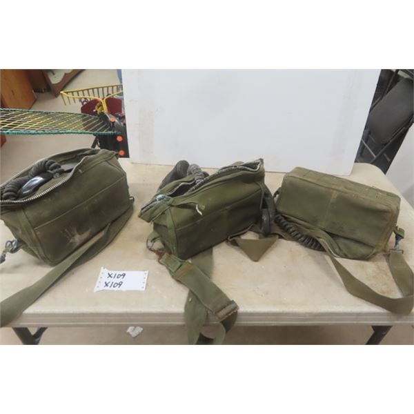 3 Military Field Telephones