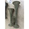 Image 3 : 2 Military Air Horns ; 9" + 11.5" Long 
