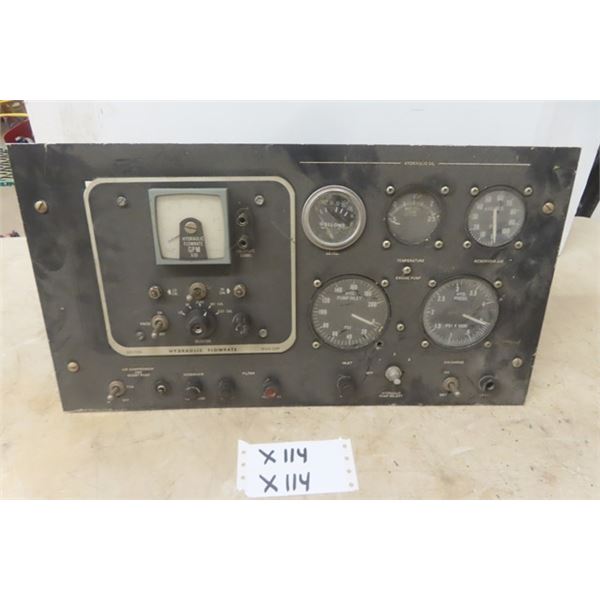 Space Corp Hydraulic Flowrate Gauge Panel 10" x 19" 