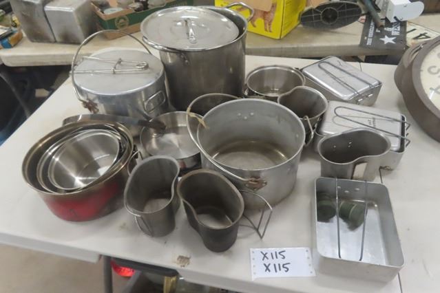 Military Cookware Set Assorted Aluminum Military Camp Cookware