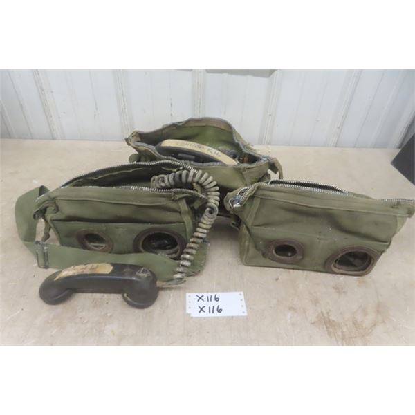 3 Military Field Telephones