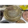 Image 3 : Assorted Copper Items ; Spitoon, Wall Decor, Turkey Tray