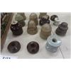 Image 3 : Assorted Glass + Porcelain Insulators