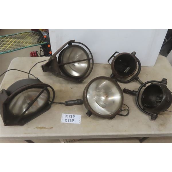 5 Assorted Spot Lights ; 6" + 8" 