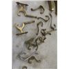 Image 6 : Assorted Brass Items ; Hooks, Post Ends, Surrounds ??
