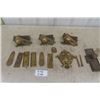 Image 1 : Assorted Brass / Copper Door Hardware, Plates, Knocker Base, Pad Lock
