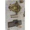 Image 3 : Assorted Brass / Copper Door Hardware, Plates, Knocker Base, Pad Lock