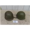 Image 1 : 2 Metal Army Helmets - No Inner Strapping - Perfect Soup Bowls 