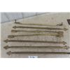 Image 1 : 7 Brass Rods - Could be Used for Towel Rack or Curtain Rods - Longest 33" 