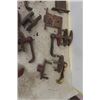 Image 6 : Assorted Painted Brass + some Cast; Handles, Door Latches, Tie Downs plus more 