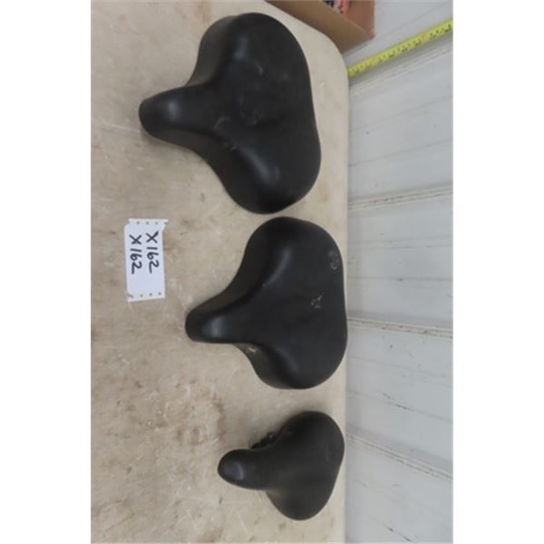 3 Bike Seats ; 2 For Husky Beginners, 1 Regular Size for Expert Rider