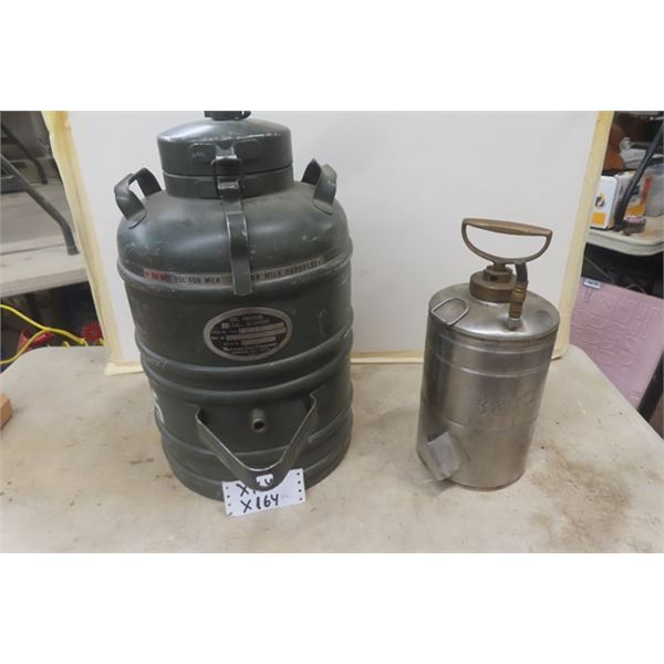 Vacuum Jug Co. 3 Gal Can with Spigot Hole, B+G Spray Jug 