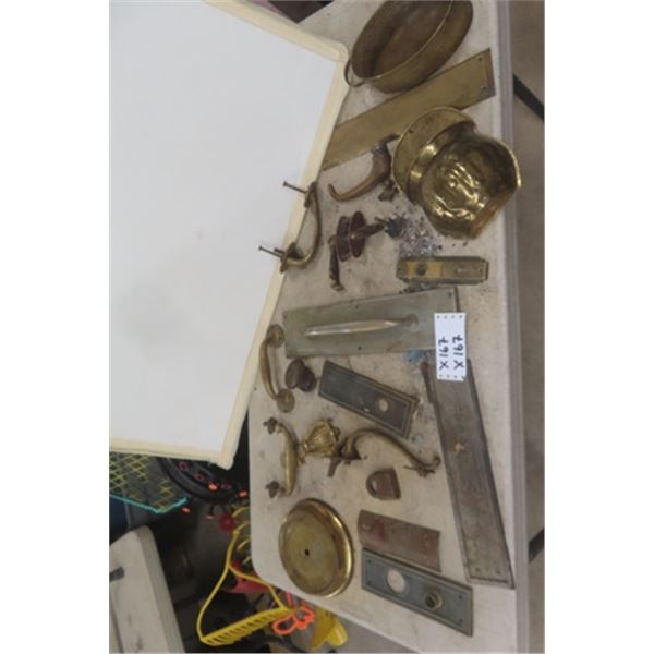Assorted Brass Handles, Knockers, Door Plates, plus more 