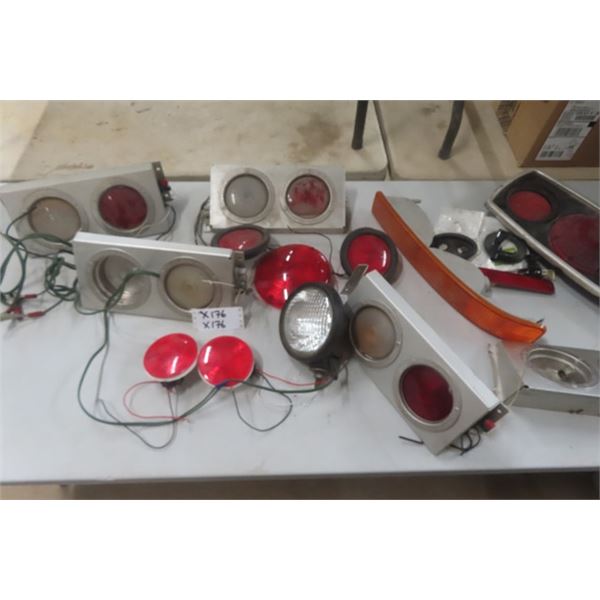 Assorted Trailer Lights, Marker Lights, Lenses