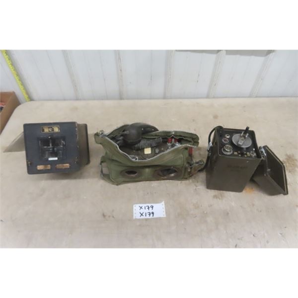 Military Time Relay, Military Field Telephone + Telephone Power Pack
