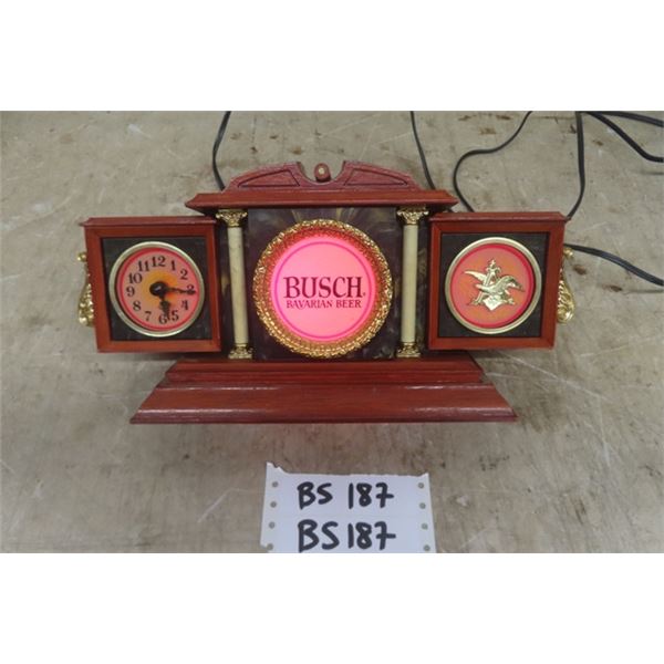 Busch Bavarian Beer Light Up Clock