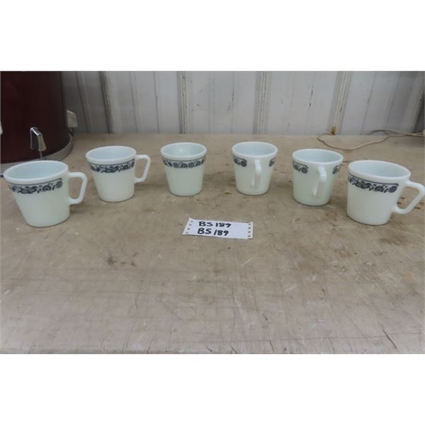 Set of 6 Pyrex Coffee Mugs