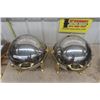 Image 7 : Pair of Heavy Duty Round 'Orbit'  Buffet Servers 20" Wide 20" Tall - 1 is Missing Pan