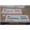 Image 2 : 3 Military Metal Signs ; (2)  " No Trespassing' 12.5" x 35" & 'Unauthorized Entry Prohibited' 15.5"