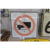 Image 3 : 3 Vintage Traffic Signs ; Maximum 60, No Heavy Trucks, Neighbourhood Watch - Largest 24" x 29.5"