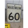 Image 4 : 3 Vintage Traffic Signs ; Maximum 60, No Heavy Trucks, Neighbourhood Watch - Largest 24" x 29.5"