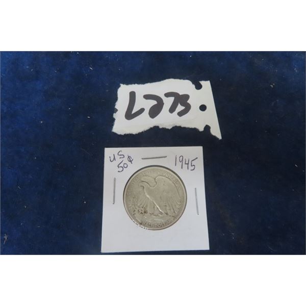 1945 USA 50 cent Coin