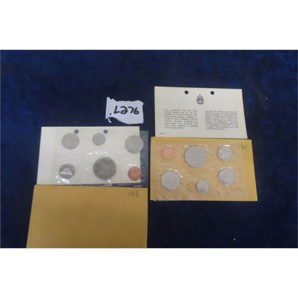 2 Sets Canada Mint Coin Sets ; 1968 + 1969