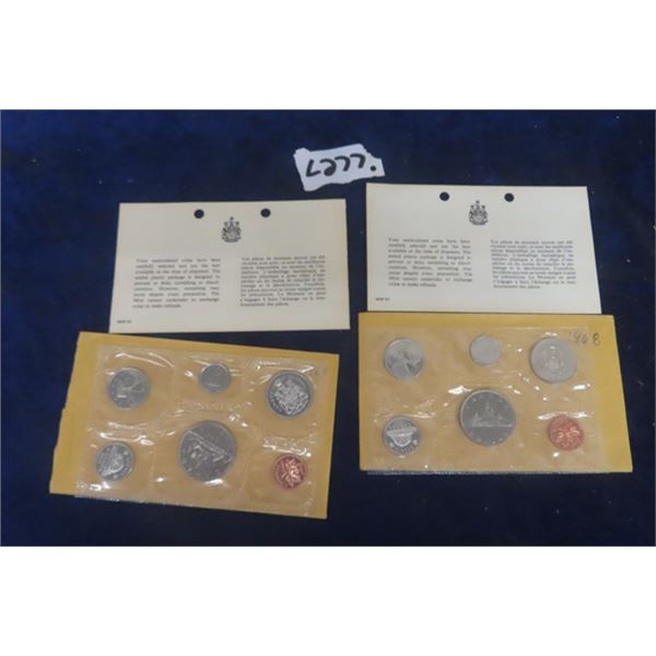 2 Sets Canada Mint Coin Sets ; 1968 + 1969