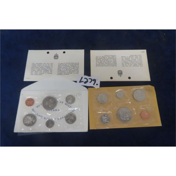 2 Sets Canada Mint Coin Sets ; 1970 + 1971