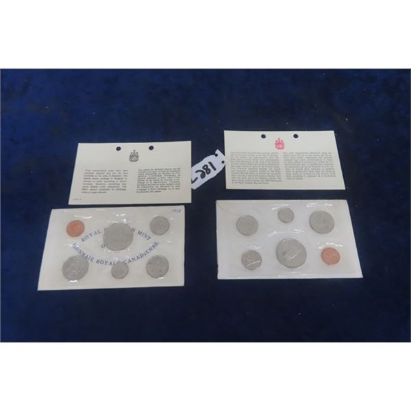 2 Sets Canada Mint Coin Sets ; 1972 + 1973