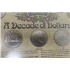 Image 6 : A Decade of Dollars 1968 - 1977 - 11 Coins Total - Framed